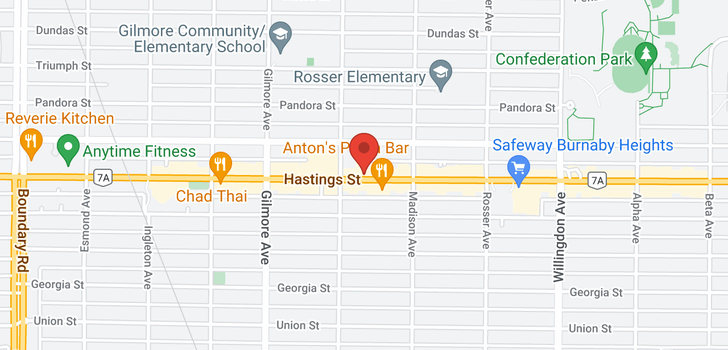 map of 301 4223 HASTINGS STREET